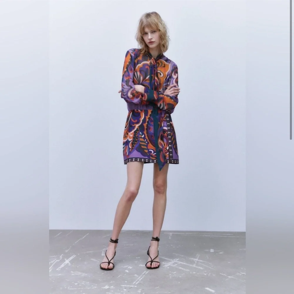 MY23 NWT BLOGGERS FAVE  ZARA PUCCI DRESS - Picture 6 of 6